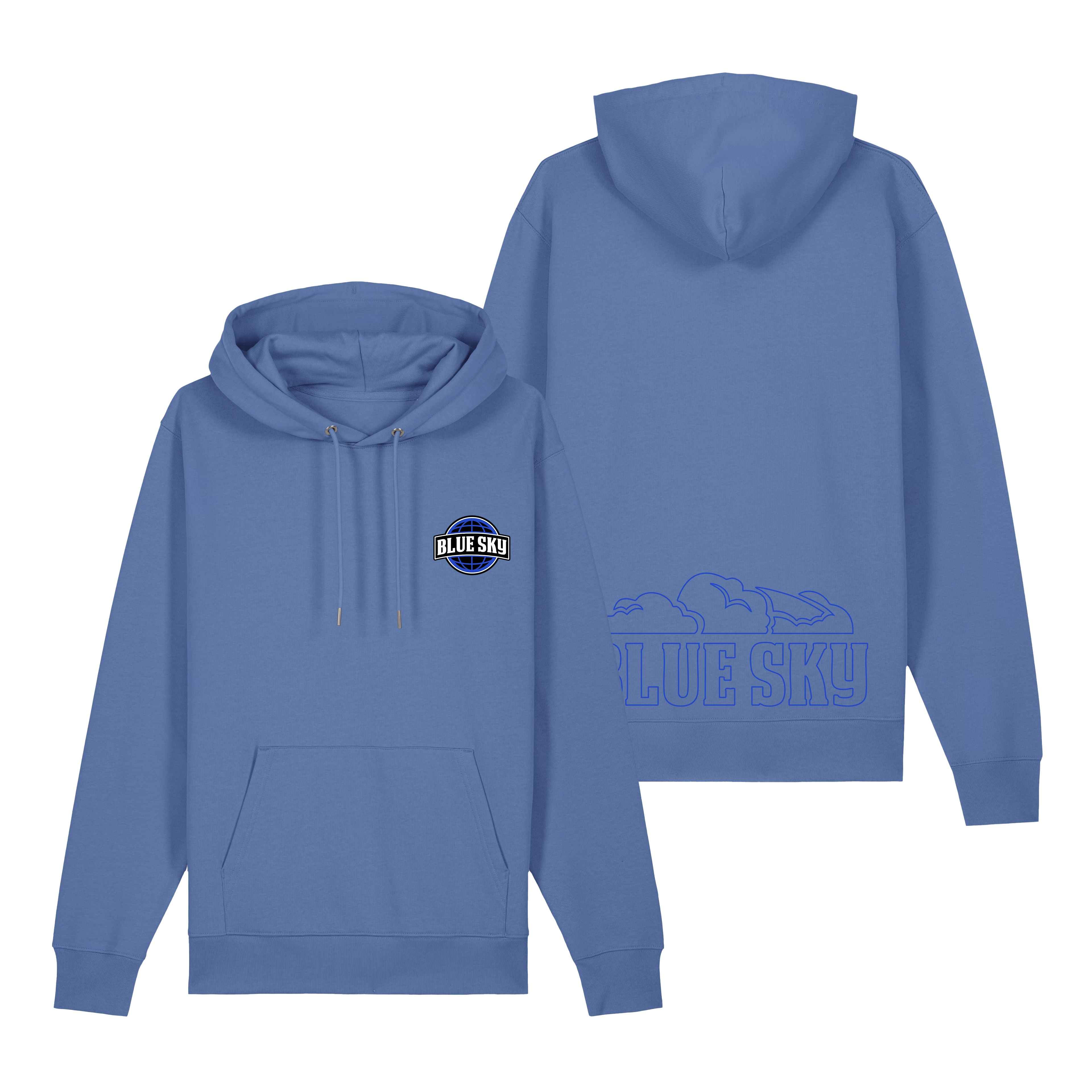 Hoodie Bleu Patch Blue Sky