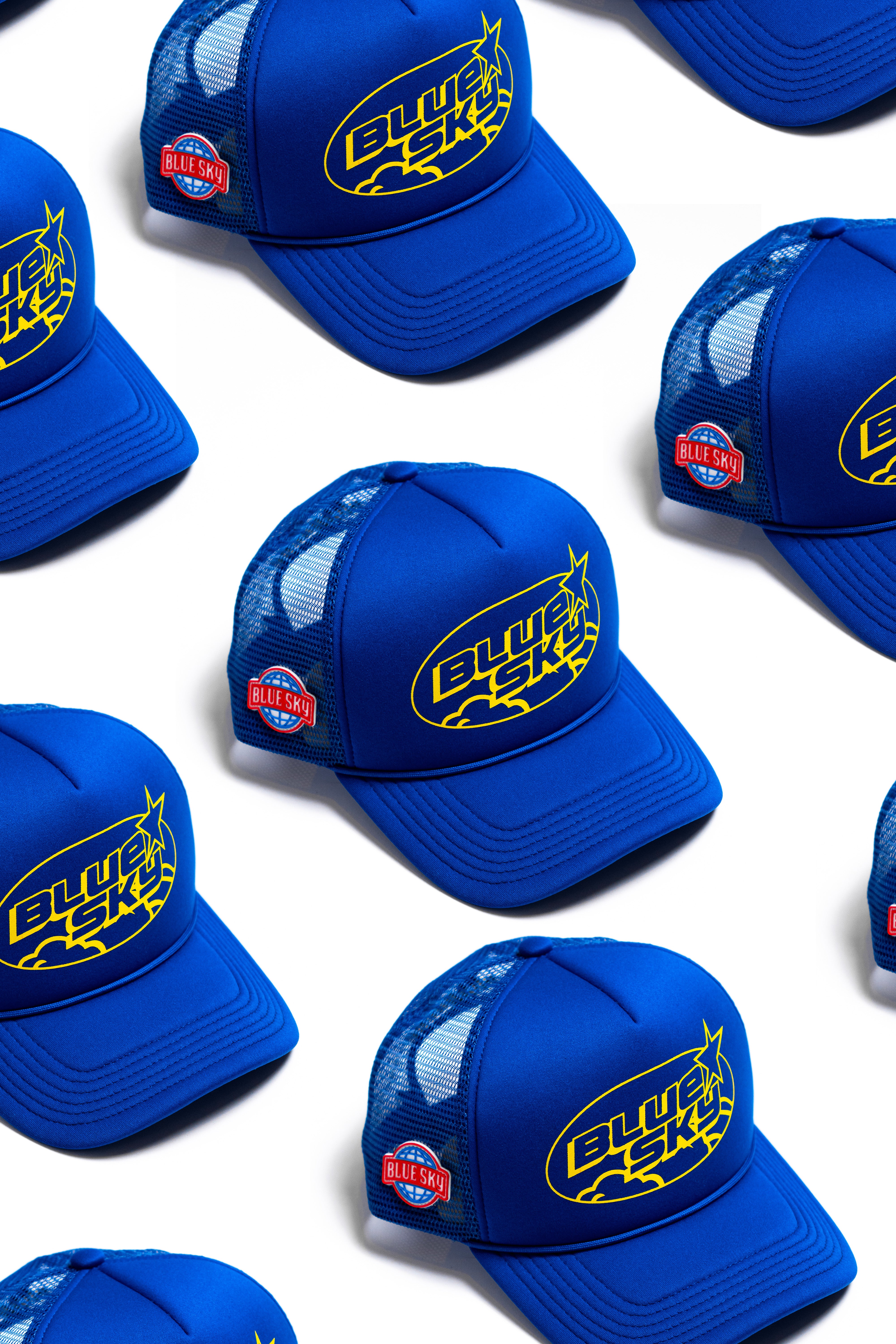 Casquette en mesh Bleue