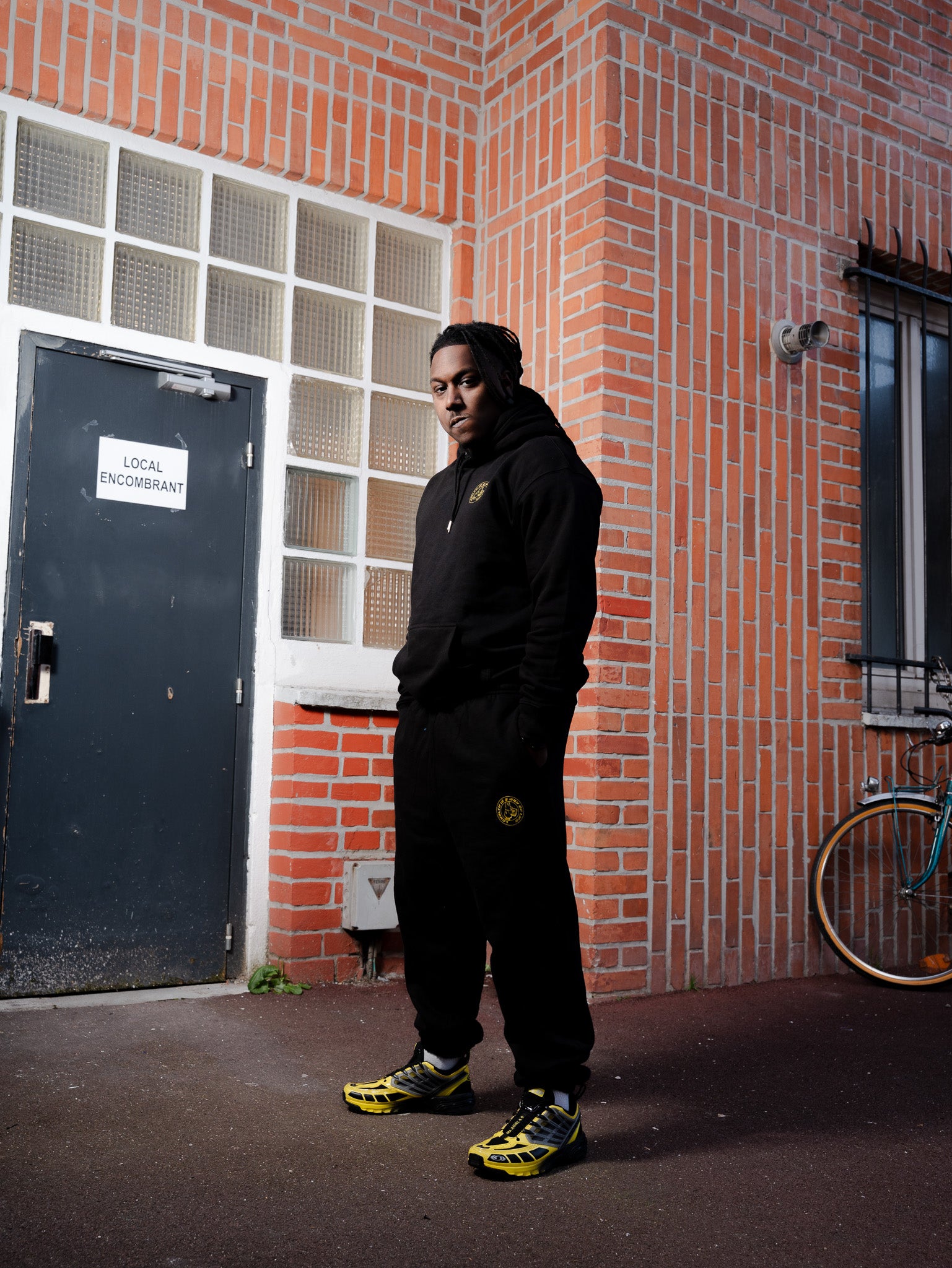 Hoodie Noir Yellow Dog